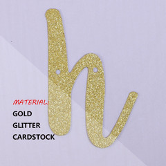 Happy 50TH Anniversary Banner Sign Gold Paper Glitter Party Decorations for 50TH