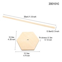 6Pcs Wood Donut Display Stand Khaki Color for Wedding Bridal Shower Decor
