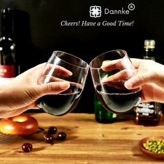 48 Stemless Plastic Wine Glasses – 12oz Clear Disposable Party Cups for Parti…