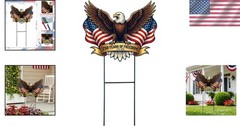 Vibrant 25.1″ Eagle Decor – Perfect for Americana and 4th of July Celebrations