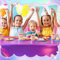 Purple Pink Silver Iridescent Kpop Party Decorations Tablecloth 54 x 72″ Party