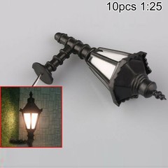 10pcs Model Railway Scenery LED Lamppost Lamps Wall Lights For G Scale 1:25