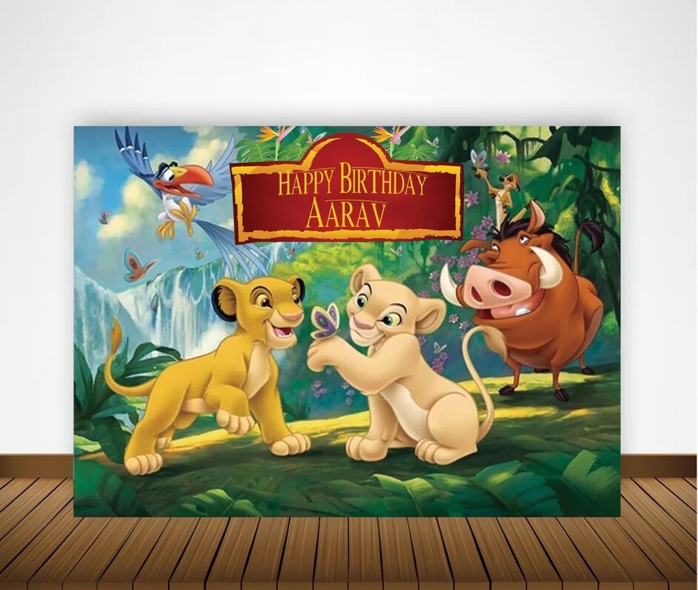 Popular movie Simba the Lion King Backdrop Birthday Party Decorations Background
