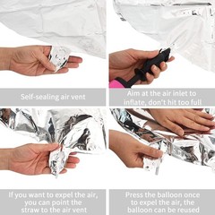 52 Pieces 16 Inch Silver Letter A-Z Balloons,Custom Phrase Mylar Foil Alphabe…