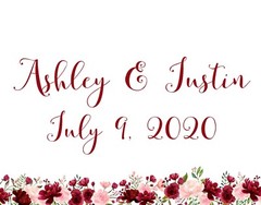 Blush & Burgandy Theme Customized Large Yard Sign Wedding Birthday Bridal Shower