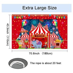 Mocsicka Carnival Backdrop Banner for 70.8 x 43.3 Inch, Night