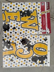 Eureka Peanuts 4 Foot Vertical Banner Lot Of 2 Peanuts Snoopy Classroom & Doors!