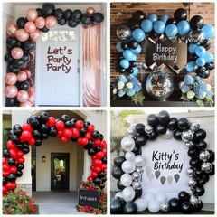 APLANET 150pcs Black Balloons Different Sizes 18 12 10 5 Inch, Latex Balloons…