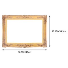 Vintage Decor Gold Photo Booth Frame Prop Antique Looking Cardboard Picture F…