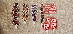 54 Pc Roblox Birthday Party Decorations Set Banner Balloons Cupcake Cake Toppers