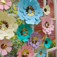 Pastel Paper Flower for Wall Decor Easter Flowers Supplies Birthday Bridal Baby