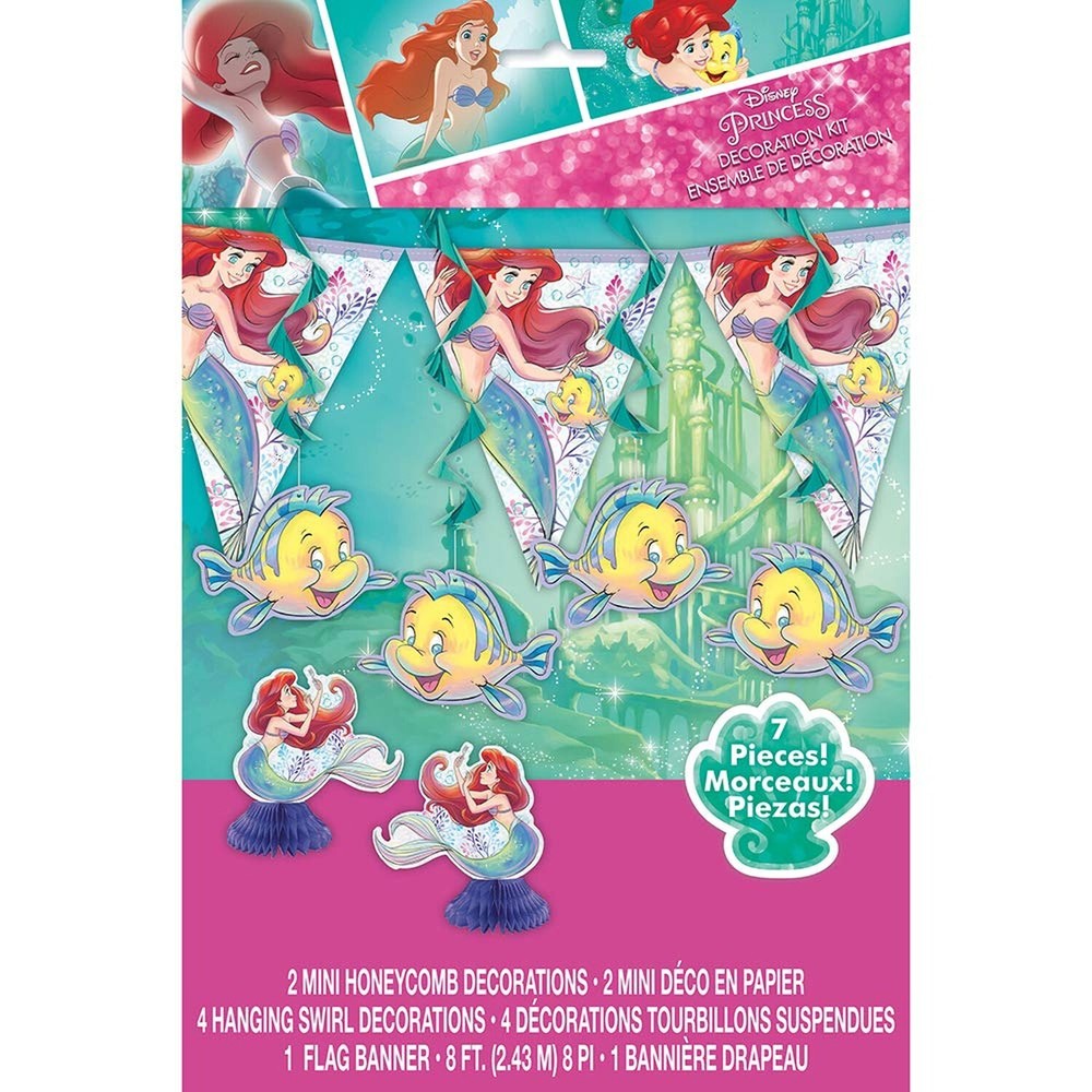 Unique Party Decorating Kit – Disney The Little Mermaid, 7 Pcs