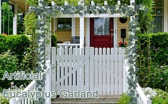 2 Pack Artificial Eucalyptus Garland Faux Silk Leaf Silver Dollar Eucalyptus