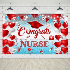 Avezano Nurse Graduation Banner Congrats Nurse Class of 2024 Backdrop 70x43in