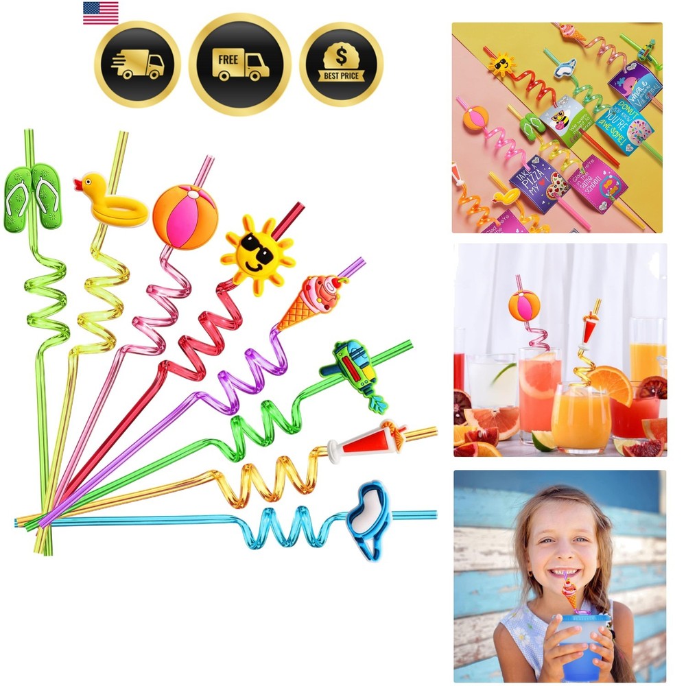Creative Adjusting Silly Straws – 24 Pack for Beach and Summer Celebrations