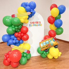 Back to School Party Decorations, 153Pcs Rainbow Balloons Garland Arch Kit with