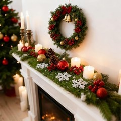 Artificial Grass Table Runner 36 Inches for Christmas Mantel Decor 12″ x 36″