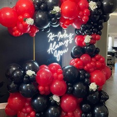 Awenztech 120pcs 5 inch Red Balloons, small Red Latex Balloons for Baby Shower