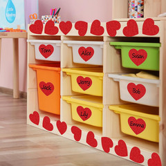 Red Glitter Heart Cutouts Valentine’S Day Paper Cut-Outs with 100Pcs Glue Points