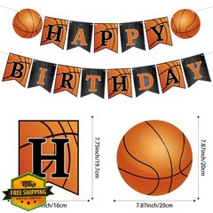 Adecortalk Basketball Birthday Banner