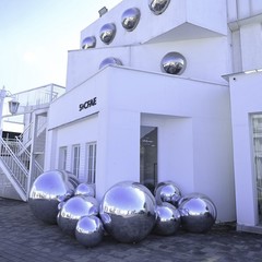 AplusChoice 2PCS 39″ Big Shiny Inflatable Mirror Ball Reusable Hanging Silver