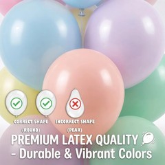 Pastel Balloon Column Kit Set of 2 With Macaron Latex Balloons Stand Included…