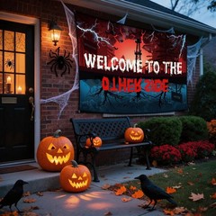 Welcome To The Other Side Backdrop 100x150cm Halloween Horror Photo Banner NEW