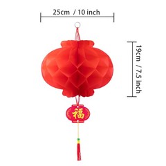 Chinese Red Paper Lanterns 10 Inch Decorative Set of 20 Festive Lanterns