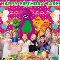 Barney and Friends Personalised Custom Banner Backdrop Party Decorations Gift