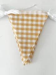 16 Meters 52ft Yellow White Cotton Checkered Banner Double Sided Fabric Gingh…