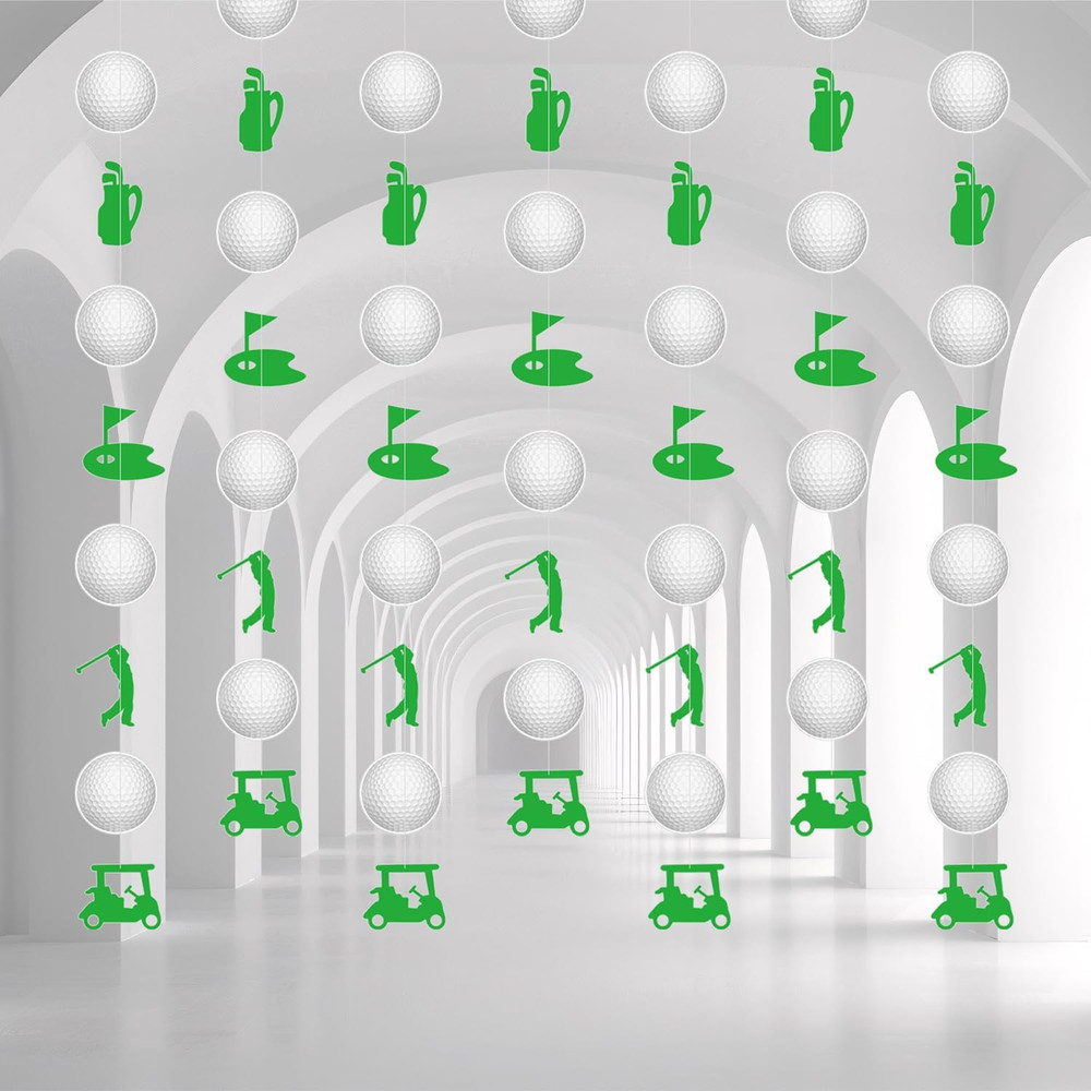 Golf Party Decorations 7 Pcs Golf Themed Cart Hanging Decorations for Sports Bir