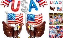 4th Of July Decorations, Red White Blue Balloons for Independence Day, Eagle