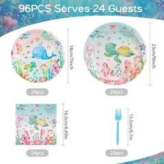 Under The Sea Ocean Disposable Birthday Tableware (Plates, Napkins, Forks)