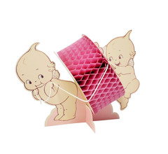 Vintage Kewpie Centerpiece Pink Honeycomb Party Decor American Greetings NOS