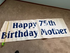 Happy 75th Birthday Mom Banner 2 X 5