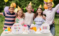 Happy Birthday Decorations,60PCS Rainbow Dot Party Supplies Set Serve 20, for