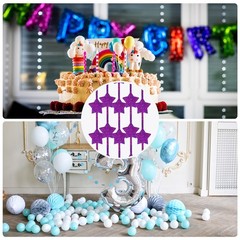 3Pack Party Backdrop Decoration,Star Streamer Foil Fringe Curtain,Laser Rose Red
