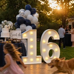 Marquee Numbers 3FT Large Light Up Numbers 2nd 12th 21st Fast Decorations Gra…
