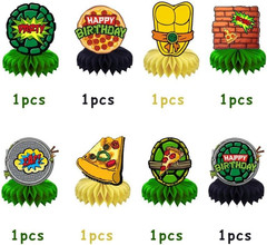 8Pcs for Turtles Honeycomb Table Centerpiece Birthday Party Supplies Table Decor