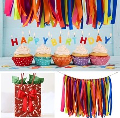 DIY Adjustable Ribbon Tassel Garland – 7 Color Hanging Decoration for Any Party