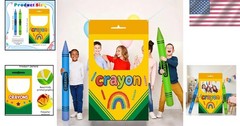 Back to School Crayon Box Photo Backdrop & Balloon Set – Perfect for Photos