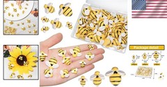 Cute Craft Bees – 50 Pcs Resin Bumble Bees for Creative Decorations & Parties