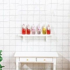 2Pcs Mini House Storage Rack Models White Storage Racks Miniature Furniture