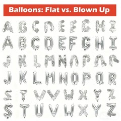 98 Pcs Silver Letter Balloons, Custom 3 Set A-Z Set for Personalizing Names &…