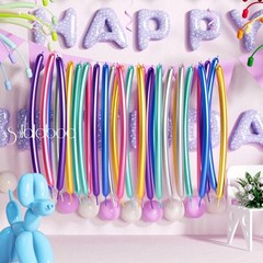 Metallic 260 Balloons 100PCS Multicolored Latex Long Shiny Balloon to Twistin…