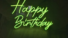  Happy Birthday Multicoloured Led Neon Sign for Sale *See Description*