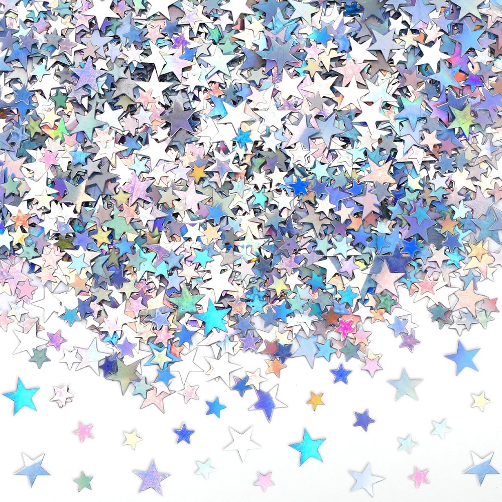 Holographic Star Confetti Glitter Scatter Iridescent Sequins Sprinkles