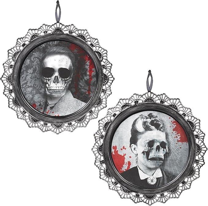 Dark Manor Skeleton Portrait Signs | 12″ |1 PC