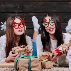 36 Pcs Christmas Headbands Glitter Glasses Santa Antlers Party Supplies Set New