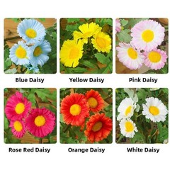 PVC Daisy Vine 185cm Soft Flexible Garland for Home Office and Retail Display